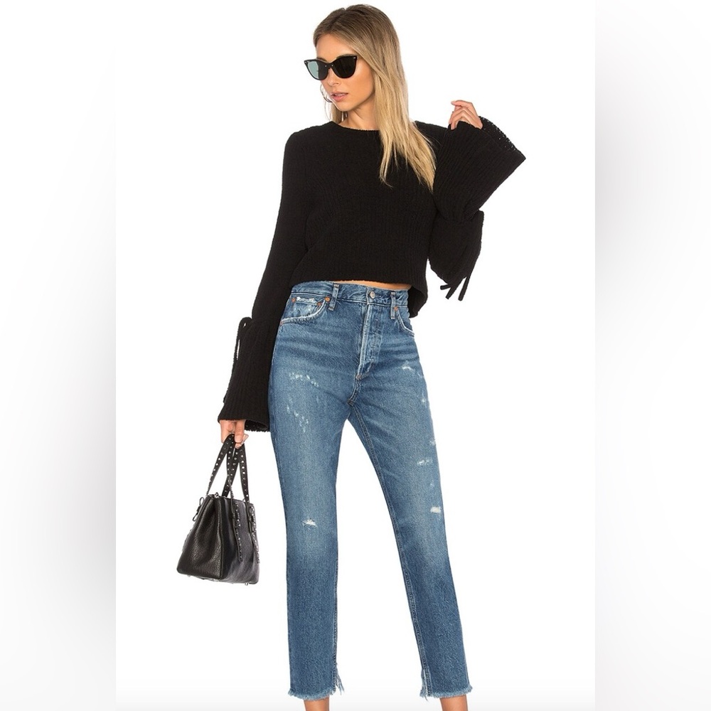 Lovers and Friends Black Bell Sleeve Sweater